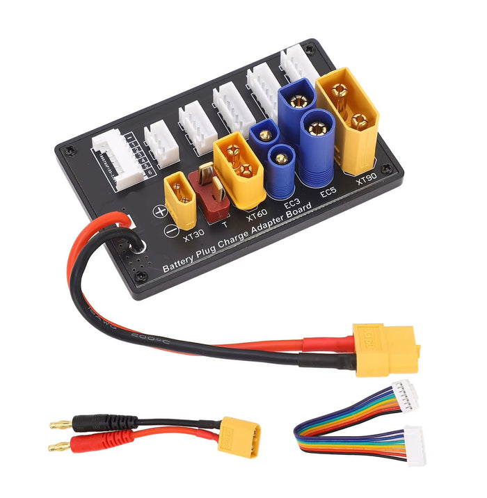 6S Charging Board Adapter for LiPo Batteries – XT30, XT60, XT90, EC3, EC5 & T-Deans Connectors