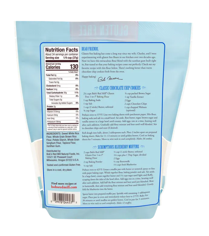 Bob's Red Mill: Gluten Free 1 to 1 Baking Flour