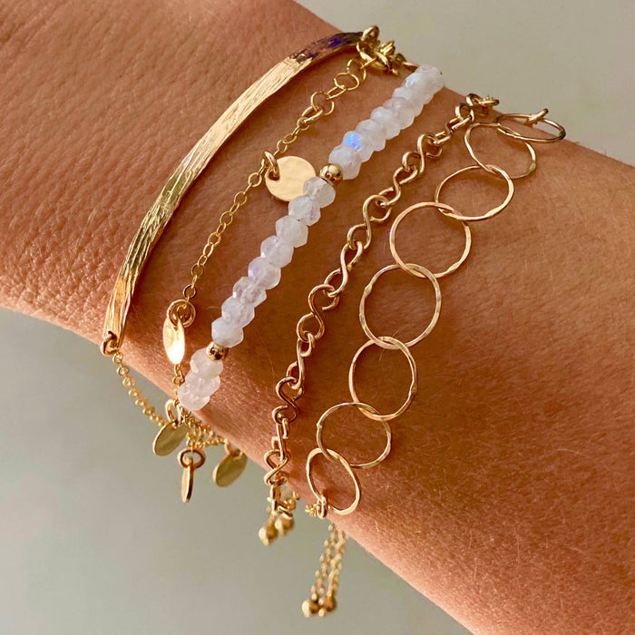 Bracelet-Gold Filled Multi disk