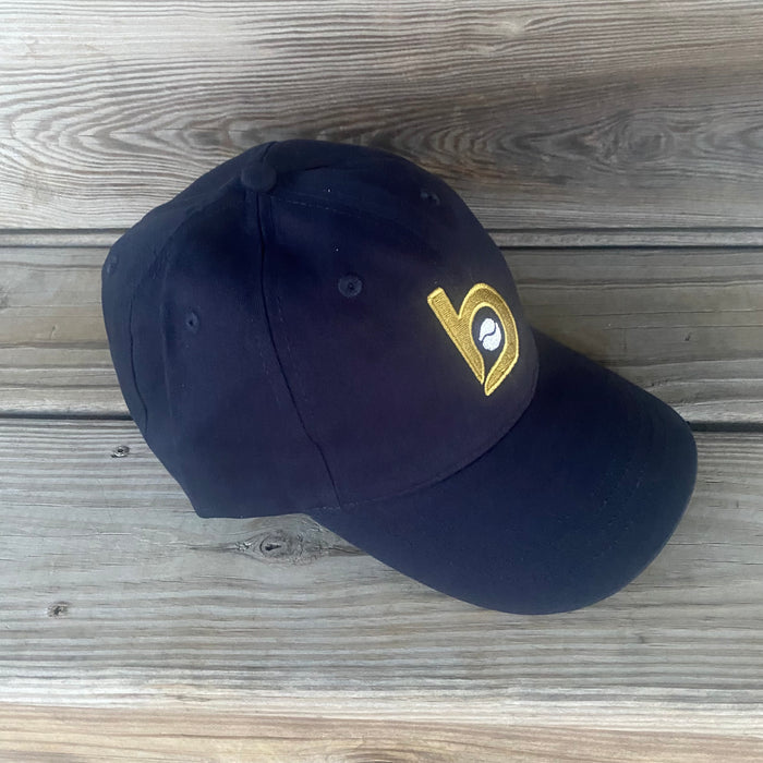 Bradley Baseball Navy/Gold Dad Hat "b" logo