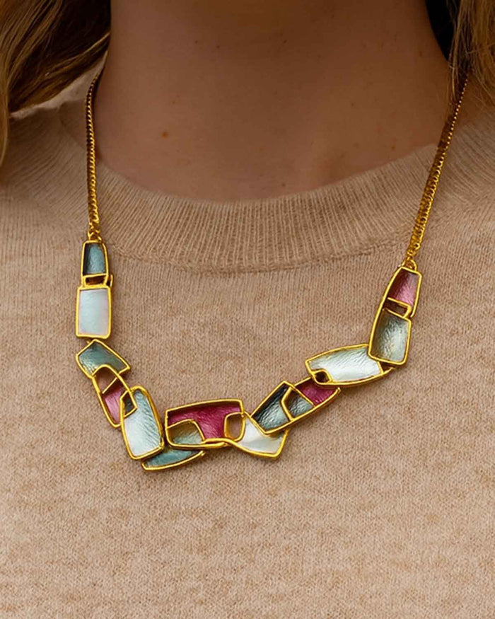Cecilia Multi-Coloured Enamel Ladies Necklace - Image 2 - Country Collection