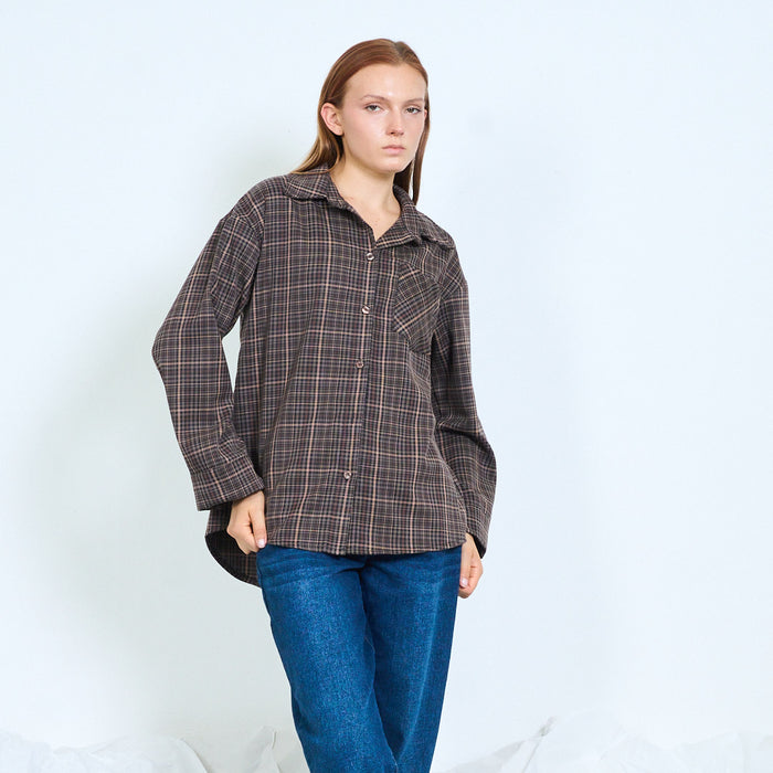 Double pocket check shirt wholesale