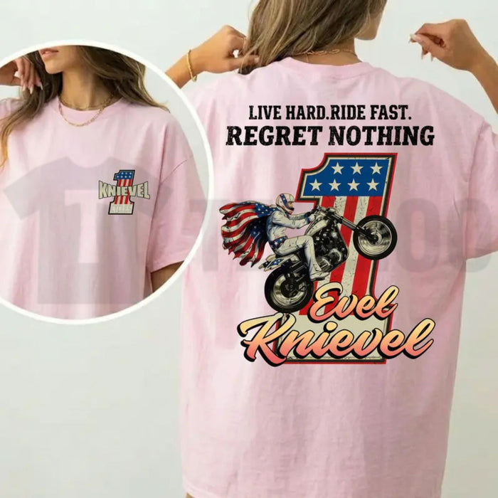 Evel Knievel Live Hard Ride Fast Shirt β Retro Motorcycle Daredevil Tee