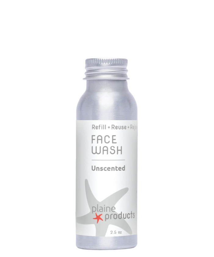 Plaine Products Unscented / 2.5 oz / No Pump (Refill) Face Wash