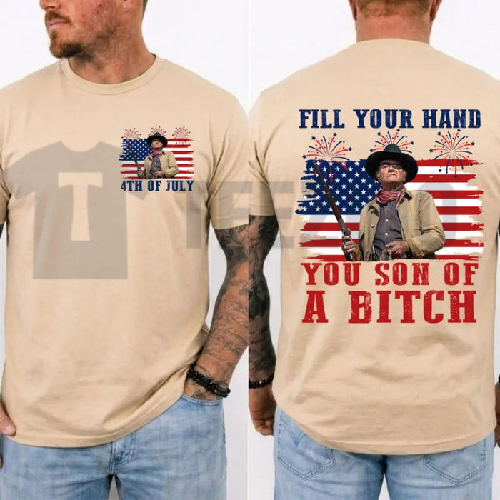 John Wayne Rooster Cogburn Fill Your Hand Western Graphic T-Shirt