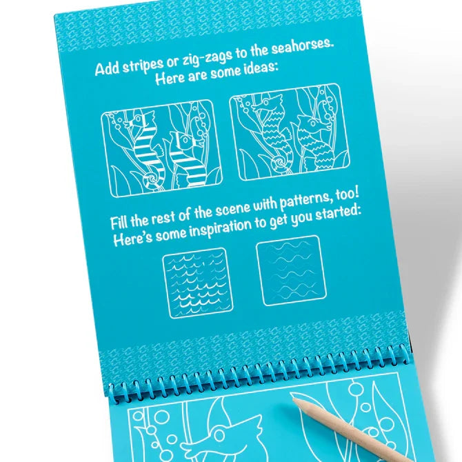 Melissa & Doug On-the-Go Scratch Art Color Reveal - Sea Life
