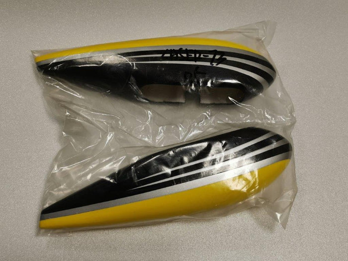 Pair of wheel pants Pilot RC Laser 73” 05 yellow/black