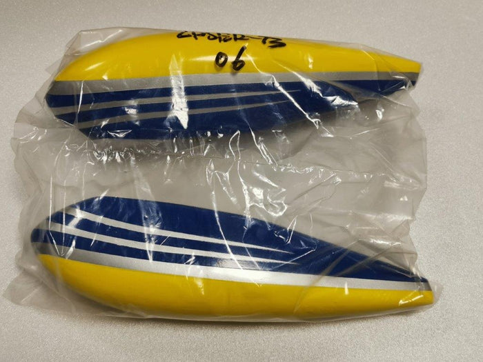 Pair of wheel pants Pilot RC Laser 73” 06 blue/yellow