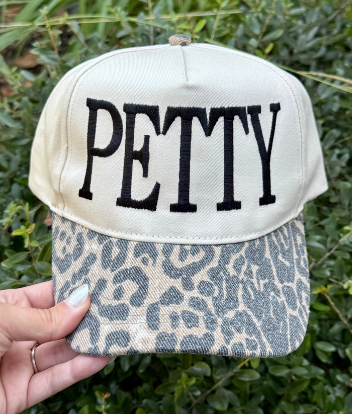 Petty Faded Leopard Embroidered Printed Hat