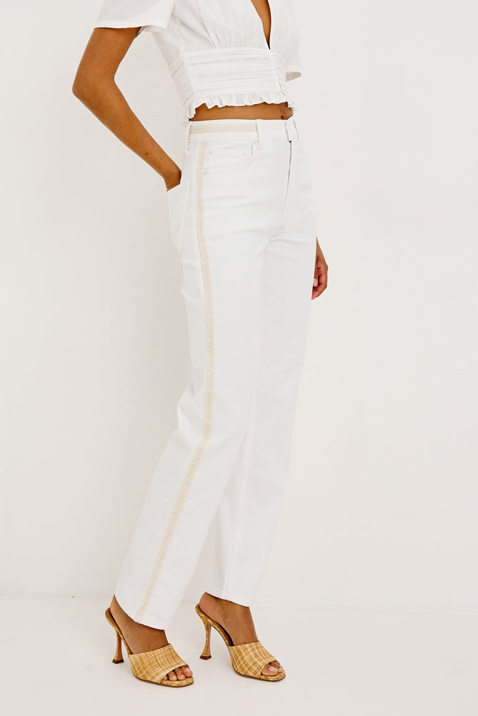 Rails Topanga Pant in Salt/White Braided