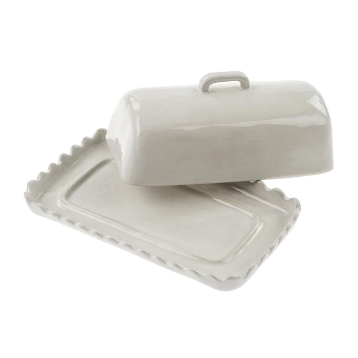 Scalloped Butter Dish - Magnolia Lane co. Home + Garden + Gift