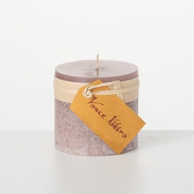 Timber Pillar Candle Pink 3"