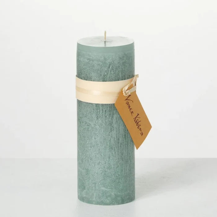 Timber Pillar Candle Sage 9"