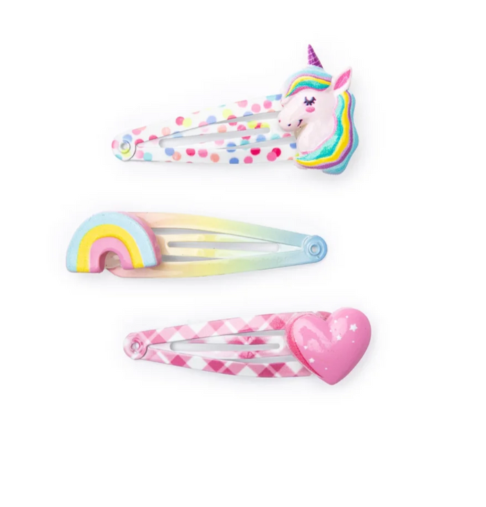 Unicorn Cutie Hair Clips (3pc)