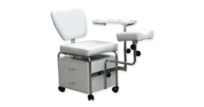 White Pedicure Chair with Foot Rest (TS1608)