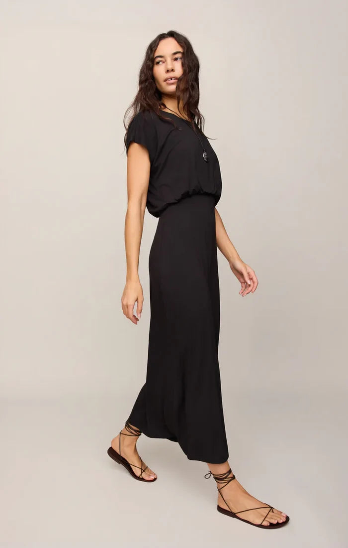 Z Supply Anika Jersey Midi Dress in Black