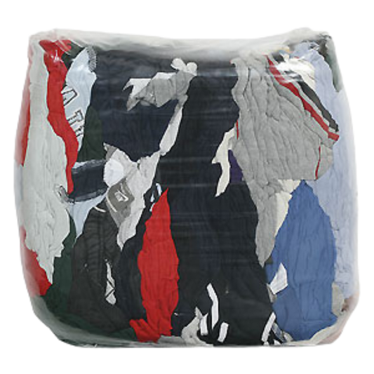 10lbs Mixed Colours T-Shirt Wiper Rags