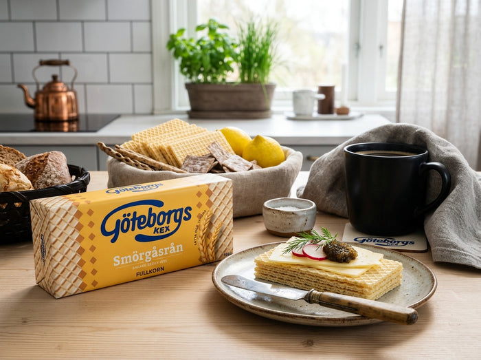 3 x Göteborgs Kex Smörgåsrån Fullkorn 155g (5.47 oz) – Swedish Whole Grain Crispy Sandwich Crackers