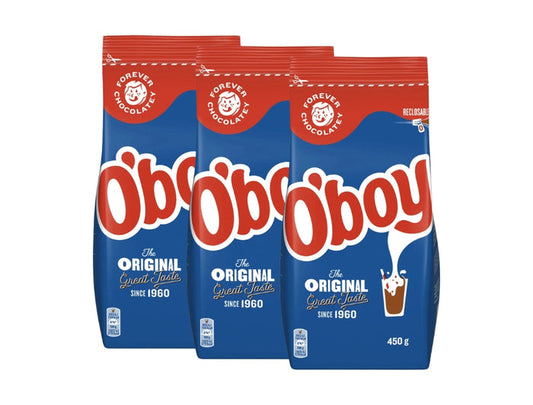 3 x O'boy Original Chocolate Drink Mix 450g (15.87 oz) – Authentic Swedish Cocoa Powder