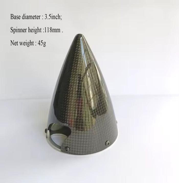 3.5" 89mm 2 Blades carbon fiber spinner