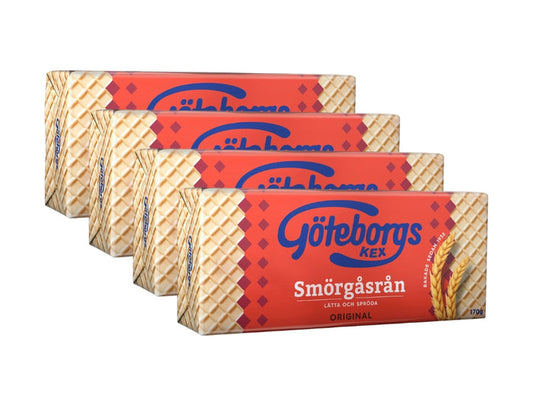 4 x Göteborgs Kex Smörgåsrån Original 170g (5.99 oz) – Swedish Crispy Sandwich Crackers