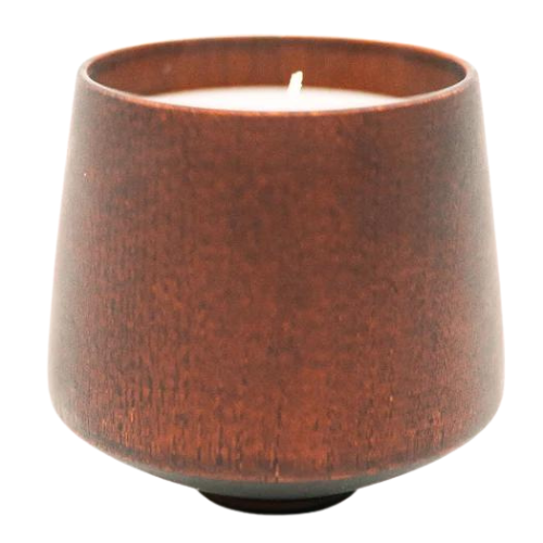7.5 oz Dark Wooden Candle Jar - Soy Candle  - Sample