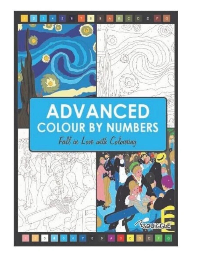 A4 Advanced Colour by Numbers Colouring Book