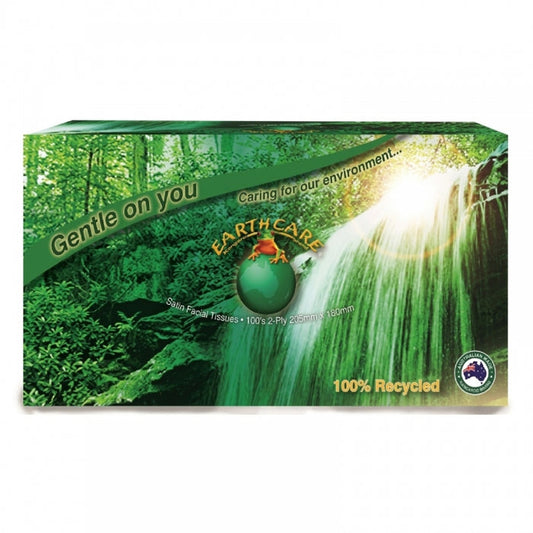 ABC EarthCare Facial Tissue 100 Sheet Recycled