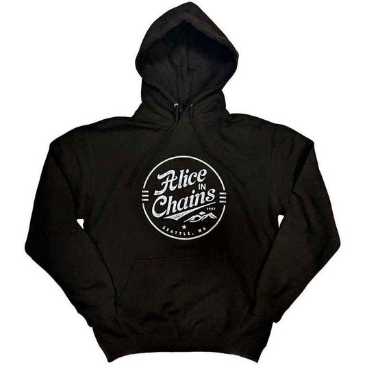 ALICE IN CHAINS - CIRCLE EMBLEM - Pullover Hoodie Black