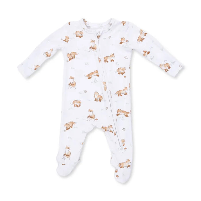 Angel Dear 2 Way Zipper Footie in Little Fox Explorer