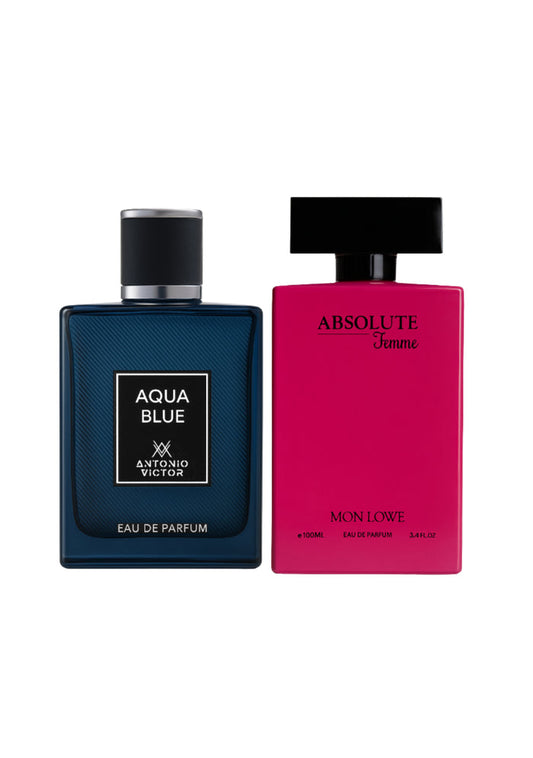 Antonio Victor Aqua Blue (M) 100ml+Mon Lowe Absolute (W) 100ml