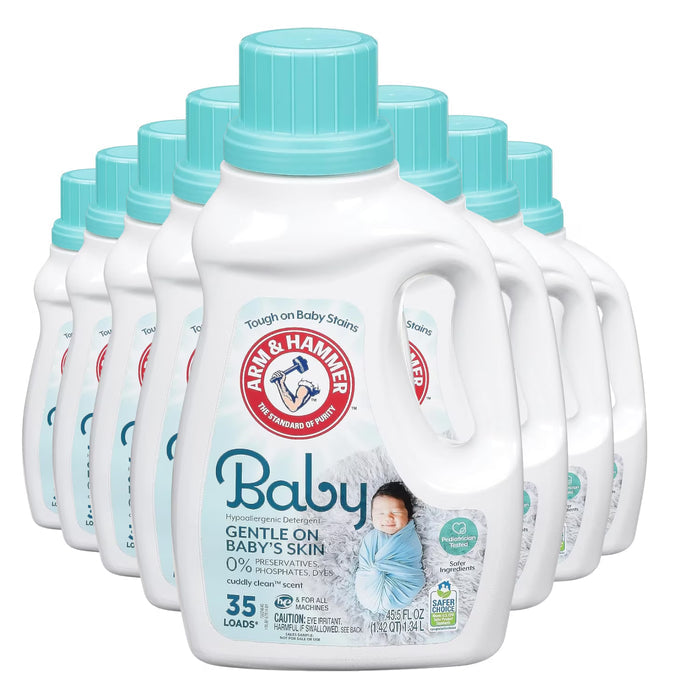 ARM & HAMMER Baby Liquid Laundry Detergent Baby Blossom - 45.5 oz - 8 Pack
