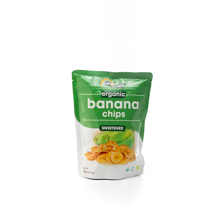 Bahaghari Organic Sweetened Banana Chips 100g