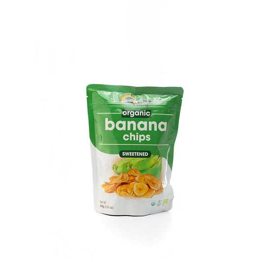 Bahaghari Organic Sweetened Banana Chips 100g