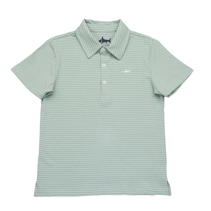 Banks SS Polo Seafoam/White Stripe