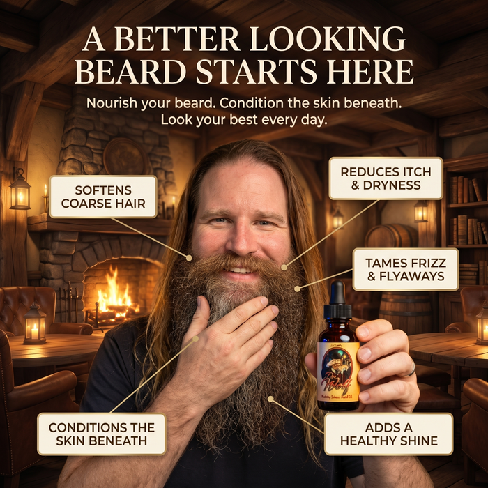 Beard Master - Beard Oil - Aged Leather, Killer Bee Honey, Cursed Apple Trees
