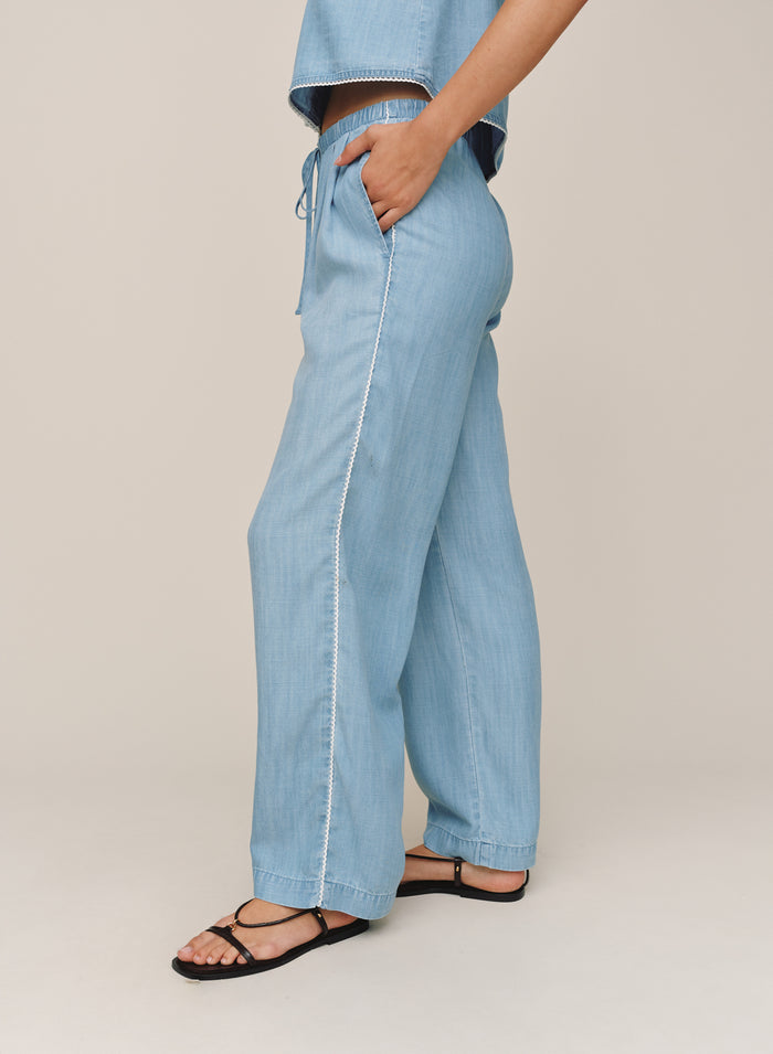 B3647-549-601 - SCALLOP SIDE SEAM PANT