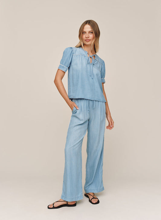B20166-549-601 - SHORT SLEEVE PULLOVER WITH TRIM
