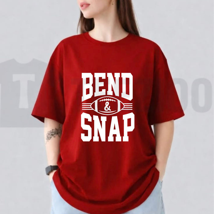 Bend & Snap Football Graphic Tee – Funny Legally Blonde Sports Mashup Shirt