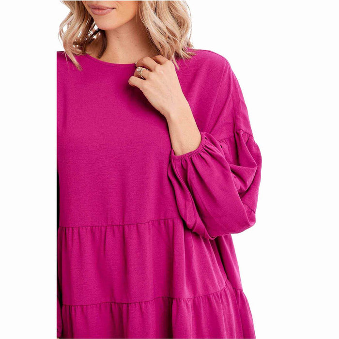 Berry Dallas Tiered Dress