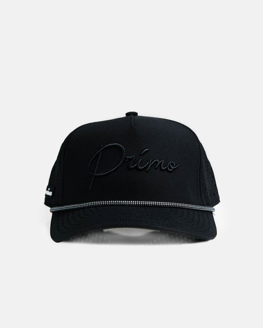 Black Monochrome Cursive Hat