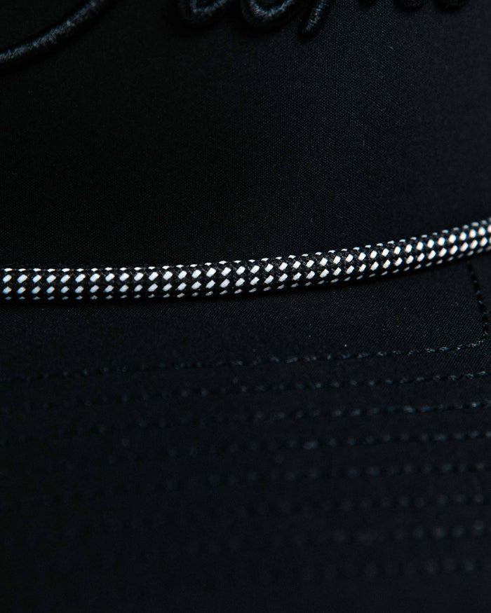 Black Monochrome Cursive Hat