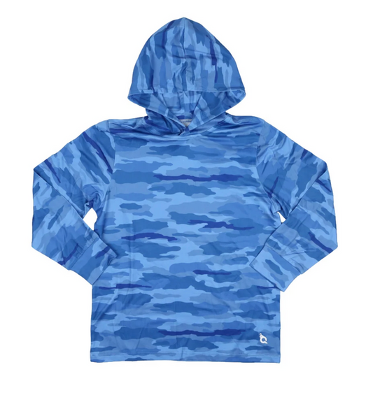 Blue Camo Lightweight Hoodie