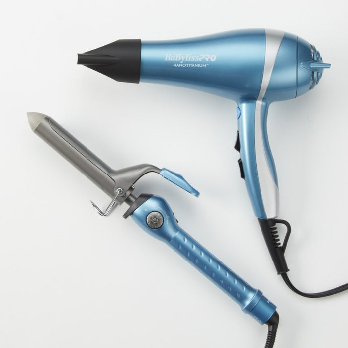 #BNTPP68 BABYLISSPRO NANO TITANIUM IONIC DRYER & 1" CURLING IRON COMBO