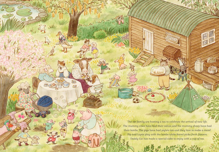 Book - Cat Family Four Seasons - Spread 1