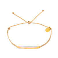 Bracelet-Enamel Stripe Bar Gold