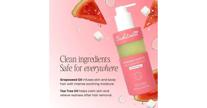Bushbalm Watermelon Sugar Oil Ingrown Hair - backbar (200ml)
