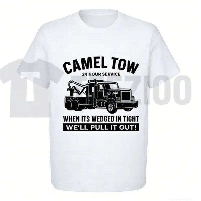 Camel Tow 24 Hour Service Innuendo Shirt – Heavyweight Retro Adult Humor Tee - Teezioo