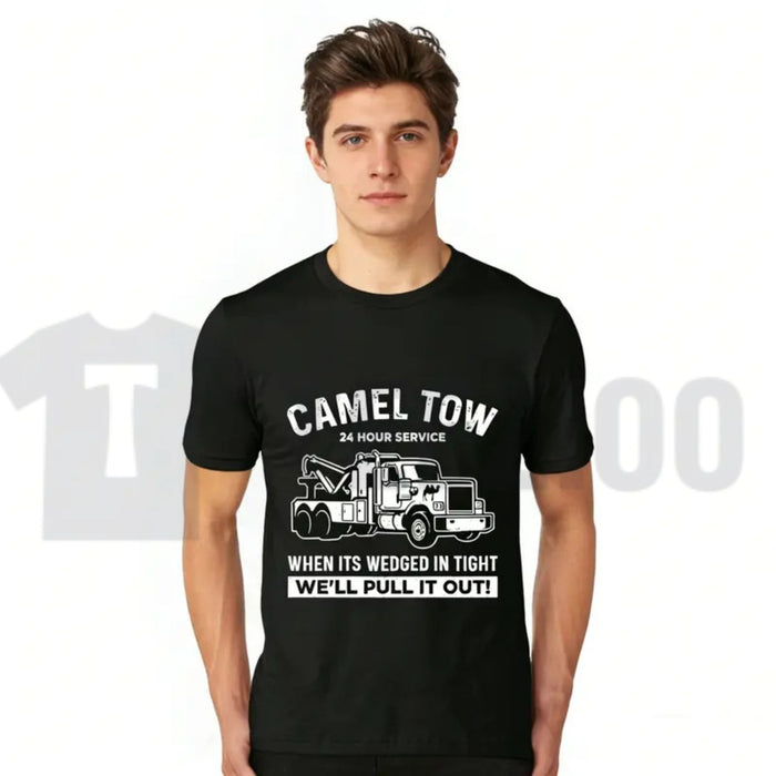 Camel Tow 24 Hour Service Innuendo Shirt – Heavyweight Retro Adult Humor Tee