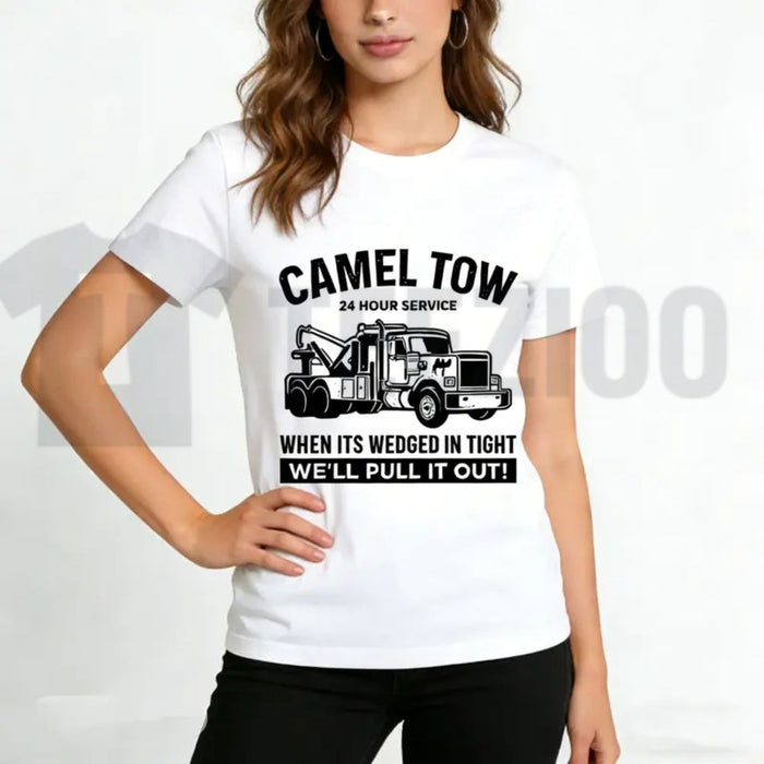 Camel Tow 24 Hour Service Innuendo Shirt – Heavyweight Retro Adult Humor Tee